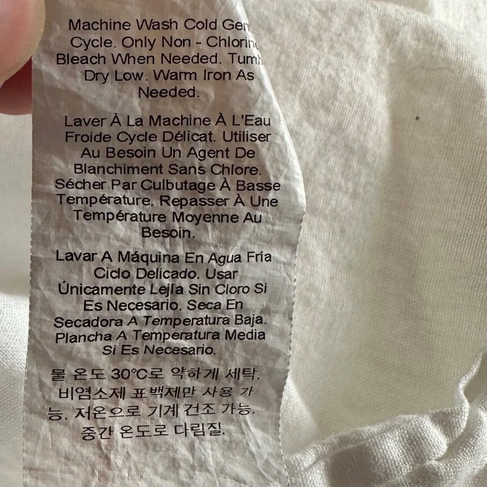 Pottery Barn Bed Skirt Cal King Cream EUC 100% Linen 17in Drop Pleated